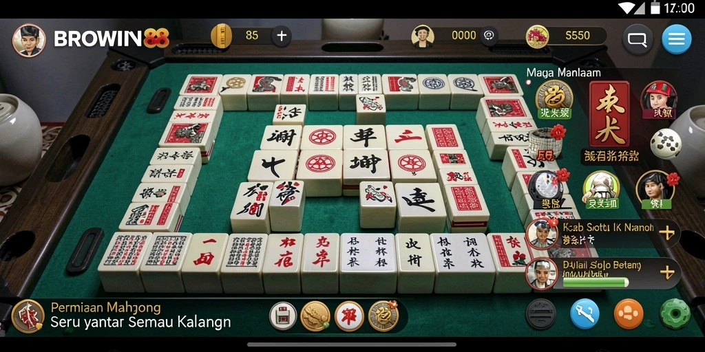 Screenshot BROWIN88 menampilkan gameplay Mahjong yang menarik.