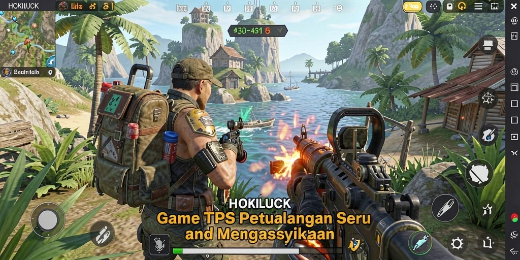 Gameplay seru HOKILUCK dengan aksi menegangkan di medan pertempuran.