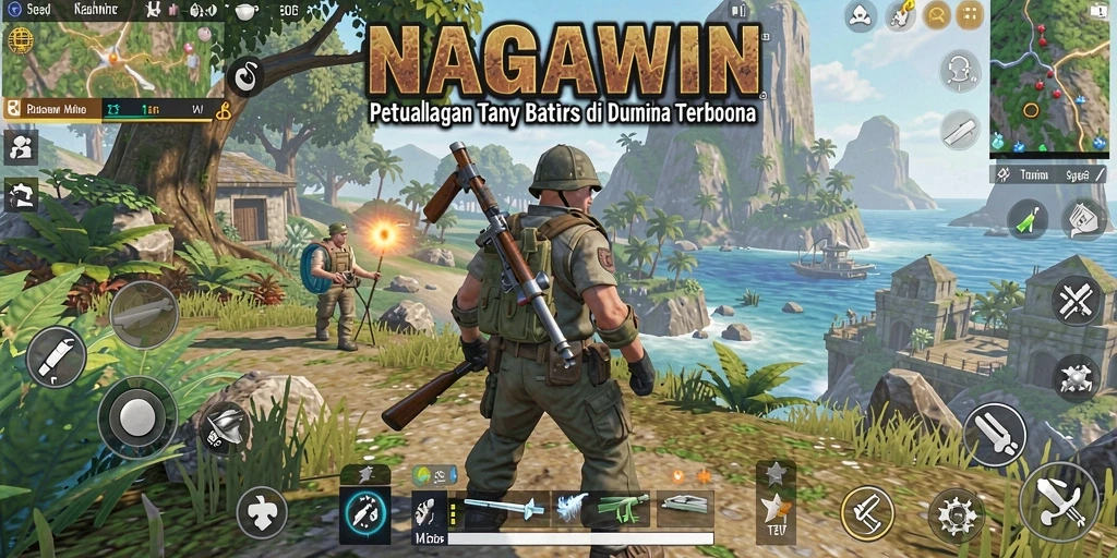 Tampilan menakjubkan dari gameplay NAGAWIN di dunia terbuka.
