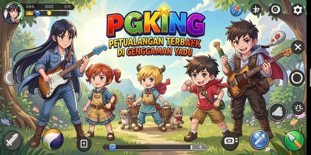 Tampilan menarik dan penuh aksi dalam gameplay PGKING.