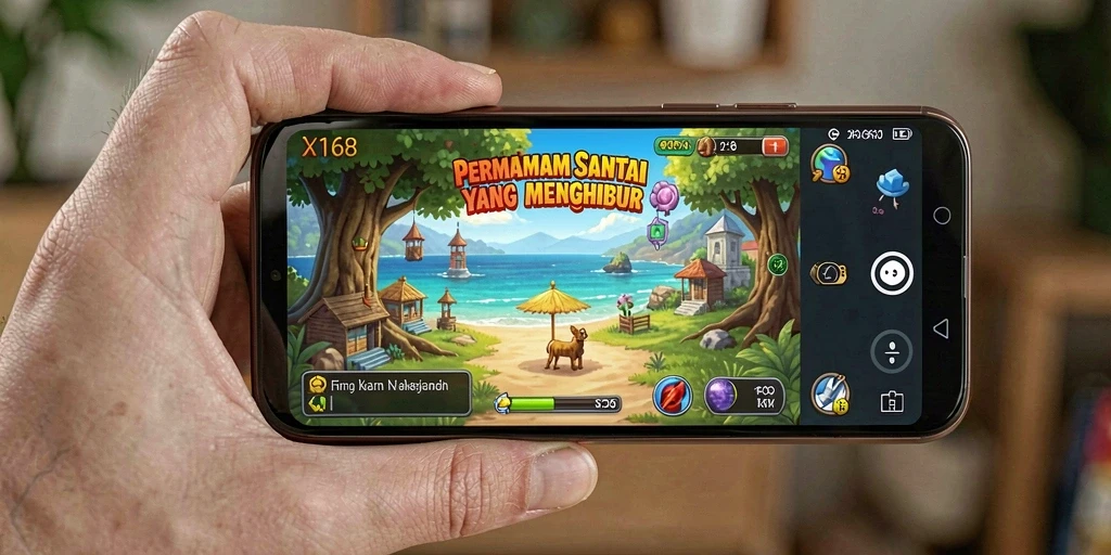 Tangkapan layar utama X168 memperlihatkan gameplay yang intuitif dan menghibur.