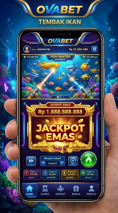 Tampilan antarmuka aplikasi ovabet yang user-friendly.